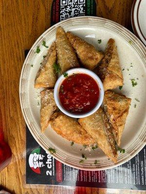 Chicken Parm egg rolls