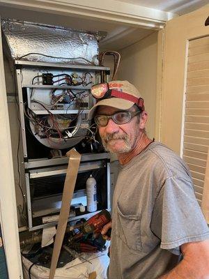 Bobby did a painstaking job of installing new air handler and patiently explained every step to me.