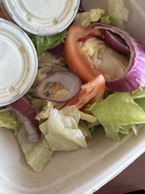 Rotten salad.  Health department anyone?