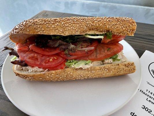 Chicken Salad on a seeded baguette... simply perfect!