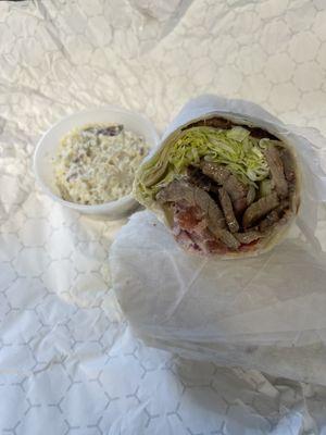 Steak gyro wrap