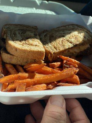 Sweet Potato Fries and Reuben