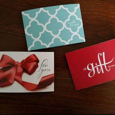 Gift cards are always available