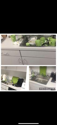 Office Kitchen before and after