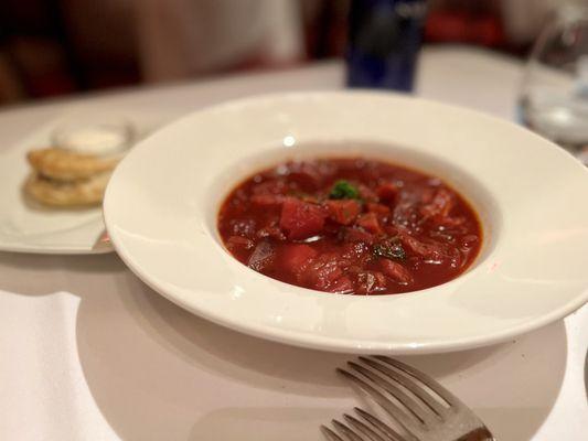 Traditional Tea Room Red Borscht