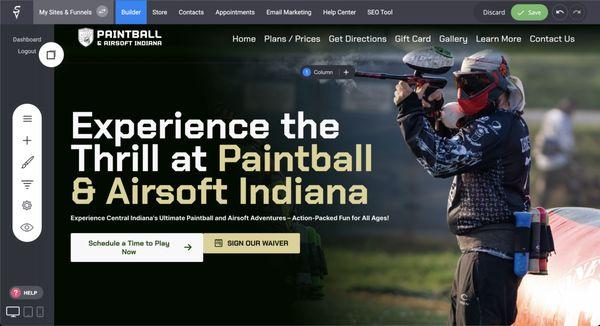 Paintball company website build