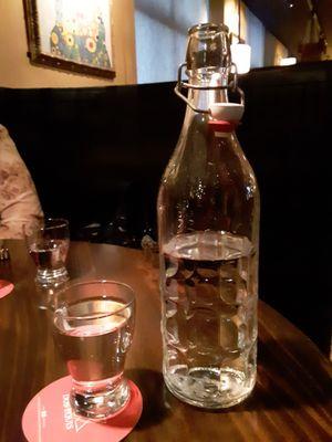 A Bottle and Glass of Water