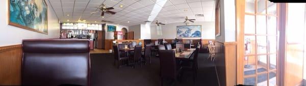 Pano of the dining room. Needs updated but the food is great!