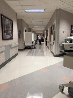 Corridor of Memorial West Hospital. Do what you must in order to stay out  of these places.