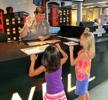 Swearing in the newest Junior Rangers