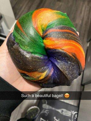 Rainbow bagel