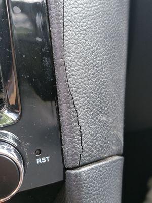 Same issue on the right side only the crack quickly spread all the way up to the top of the dash. Was perfect before.