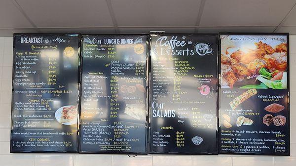 Menu Boards  07-20-2024