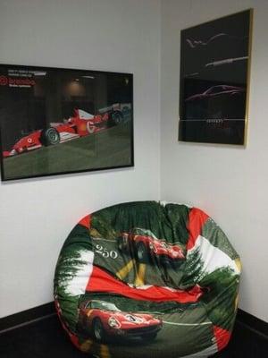 Ferrari man cave Beanbag. This is a 48" but can be made in any size