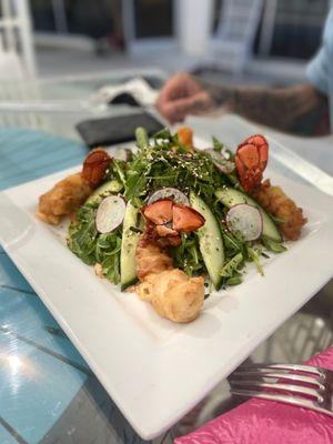 Lobster tempura salad v fresh