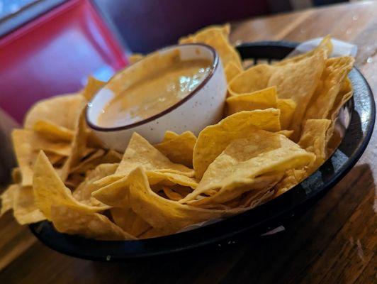 Unusually delicious chile con queso