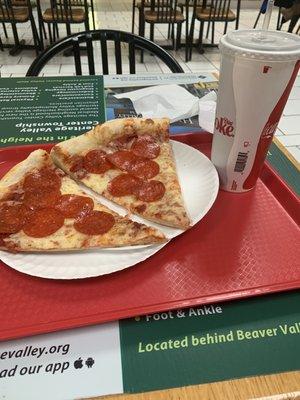 Two large slices and a large drink for $7!!!