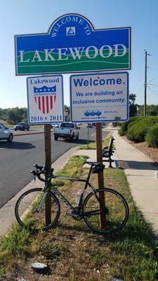 City welcome sign