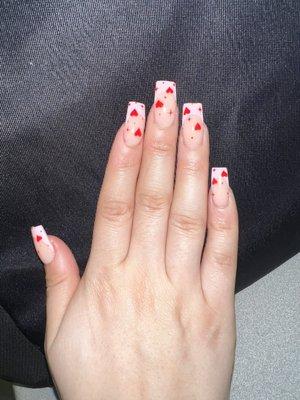 Acrylic nails - February design