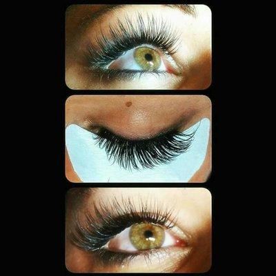 Full Set Lash Extensions. Using Medical Grade Adhesive & Premium Quality Mink Lashes