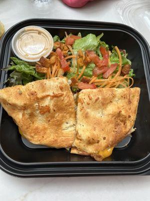 Beef brisket sandwich and garden salad!