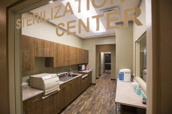 Our Hospital grade Sterilization Center is a featured part of our office.