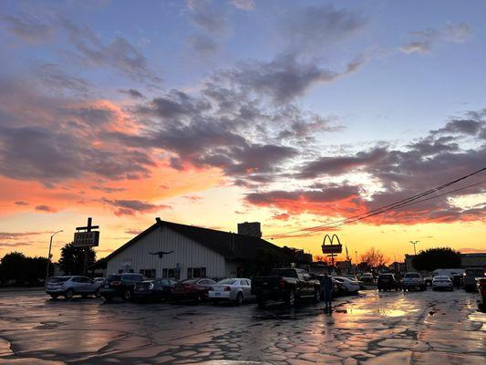 Sunset at the Steak Corral