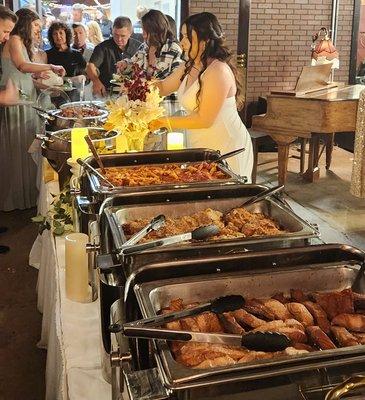 Wedding at Old Wicks Factory - Buffet Line