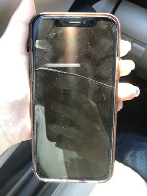 My iPhone X propagated crack.