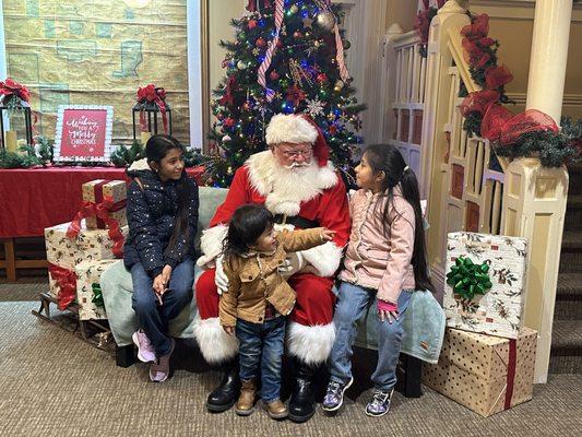 Cookies With Santa after the St. Clairsville Tree Lighting.