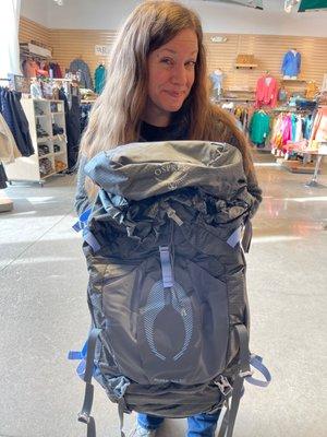 Brand new Osprey backpack for our Grand Canyon adventures this summer! Thank you, Backcountry North!