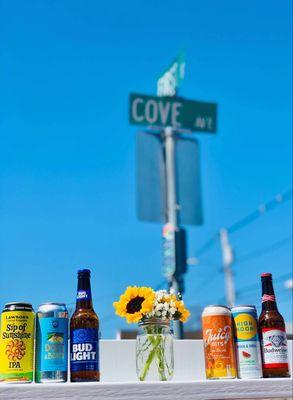 Find us on the corner of First & Cove Avenue