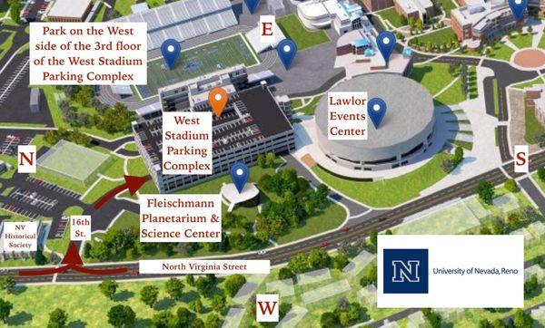 Here's how to find us (and park) on the campus of the University of Nevada, Reno!