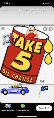 Take 5 minutes for oil change