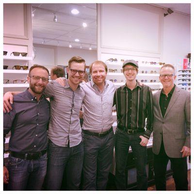 Eyewear designer Tom Cody made an appearance at our Zero G & Born in Brooklyn trunk show.