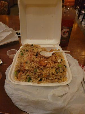 Shrimp fried rice.