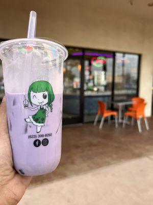 Taro boba tea