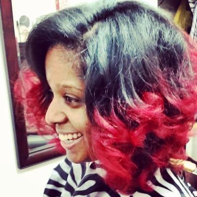 Color cut natural hair