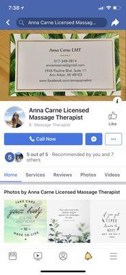 Anna Carne Licensed Massage Therapist