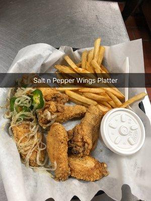 Salt n Pepper Wings platter