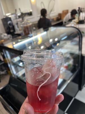 Iced Mango hibiscus tea