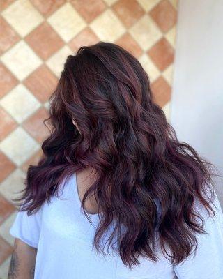 Purple balayage