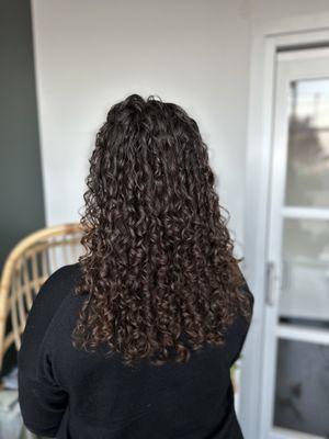 After curly cut