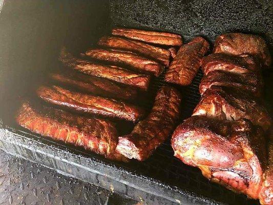 Ribs smoked to perfection