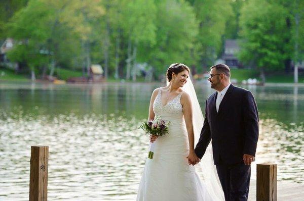 Our beautiful dock on the lake for pictures