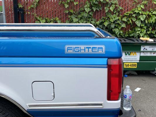 Decal installed on a  94' F-150