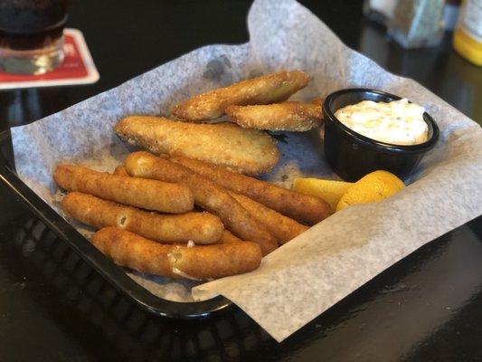 Fish and Chips - cheese sticks as substitute