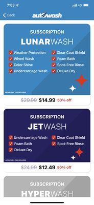 car wash subscriptions