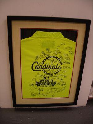 Cardinals World Series Parade jacket signed by the whole team.