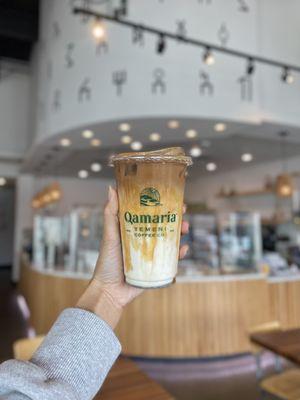 ig: @whatsviveating  |  iced qamaria latte